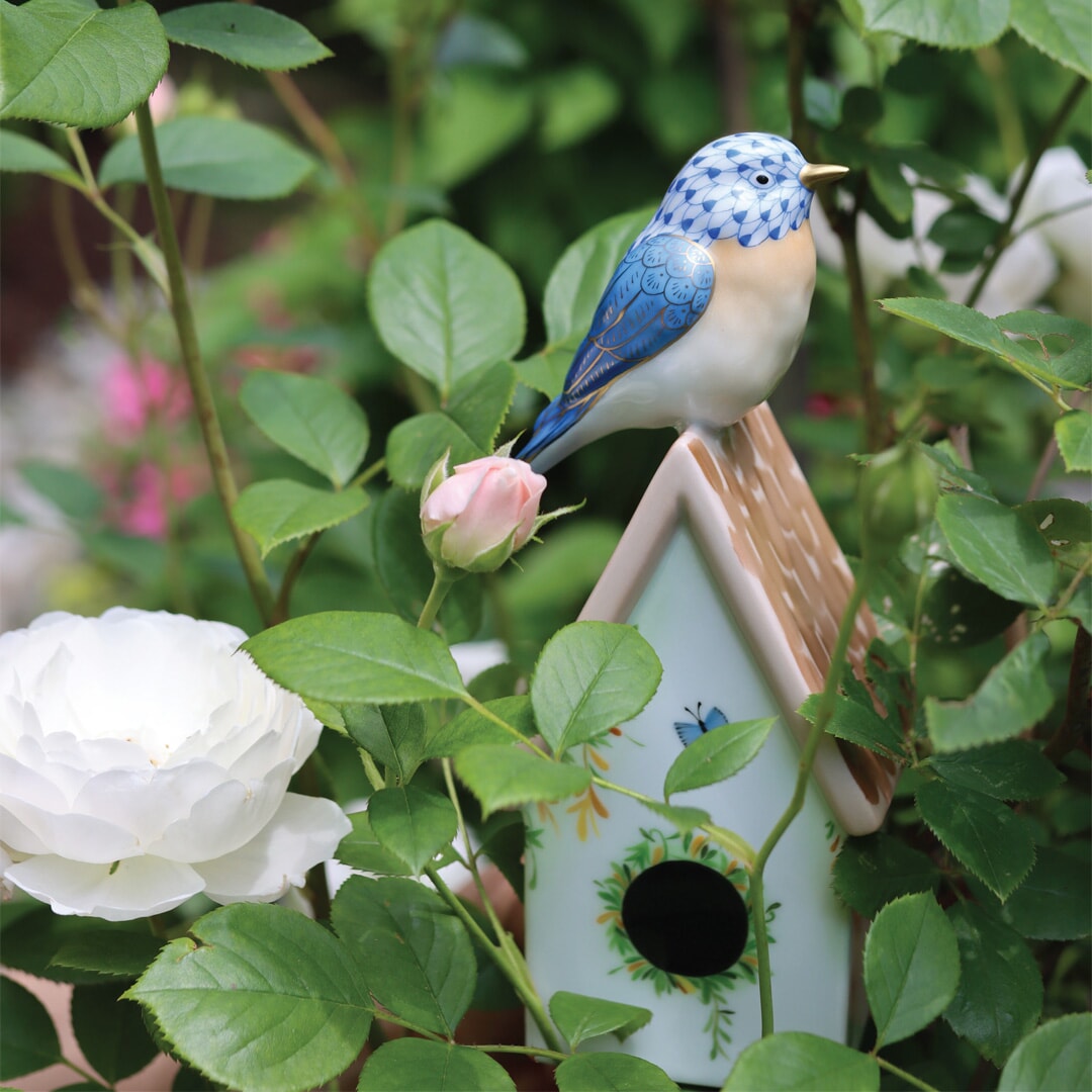 Herend Lovebirds on Branch